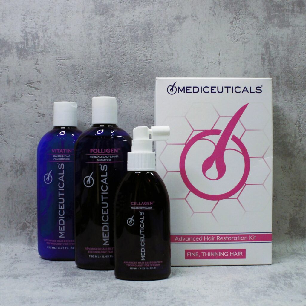 Mediceuticals Hair Restoration Kit Women, Normal Fine Thinning hair