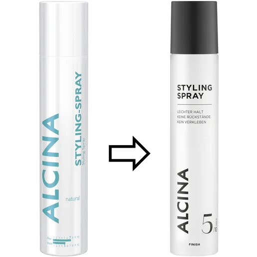 styling spray met oude verpakking