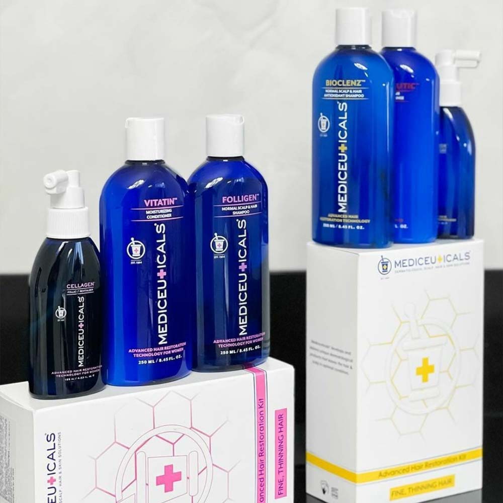 Hoofdhuidproblemen aanpakken? Subliem helpt bij haaruitval, jeuk en roos 3 Hoofdhuidproblemen? Probeer Mediceuticals Advanced Hair Restoration Kits